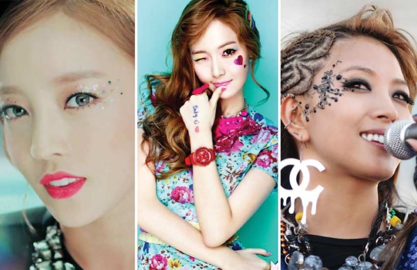 korean-kpop-idol-fashion-6-makeup-face-glitter-stickers-boa