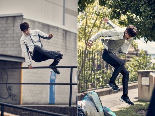 Lee Min-ho runs, jumps and rolls
