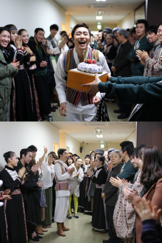 Jo Sung Mo celebrates his birthday with &lsquo;Joseph and the Amazing Technicolor Dreamcoat&rsquo; crew