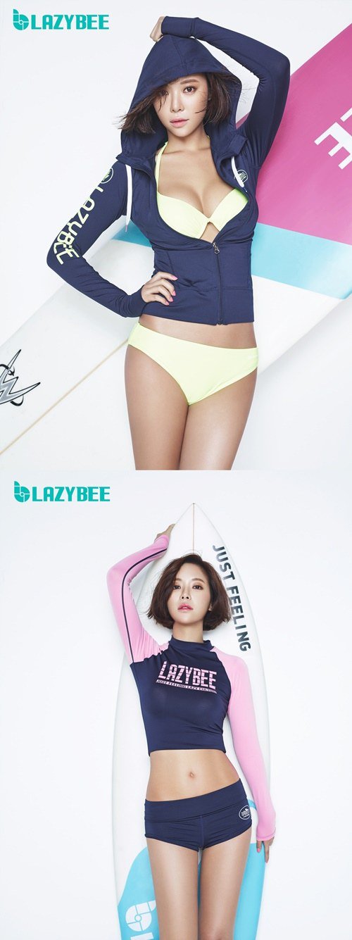 Hwang Jeong-eum reveals ab in bikini