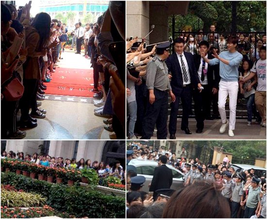 Public security and location changed due to crowd wanting to see Lee Min-ho