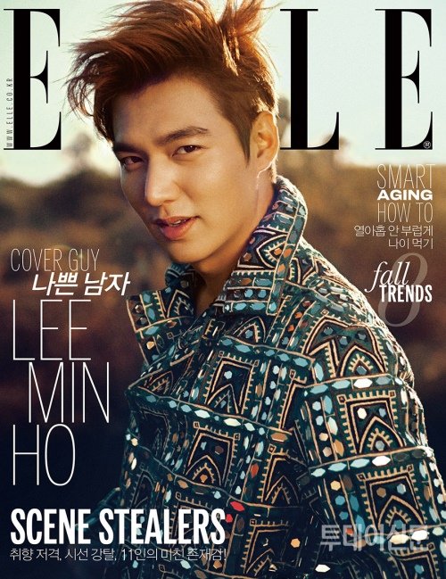 Lee Min-ho shows off tough manly appeal on Elle magazine